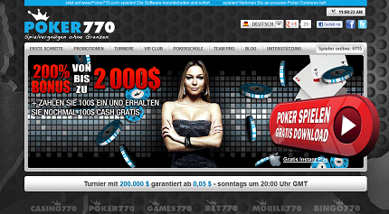 Poker770 $100 Sofortbonus!